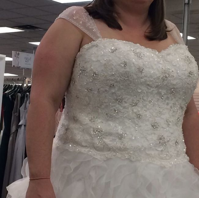 Oleg Cassini Organza Ruffle Skirt Wedding Dress - 8CWG568