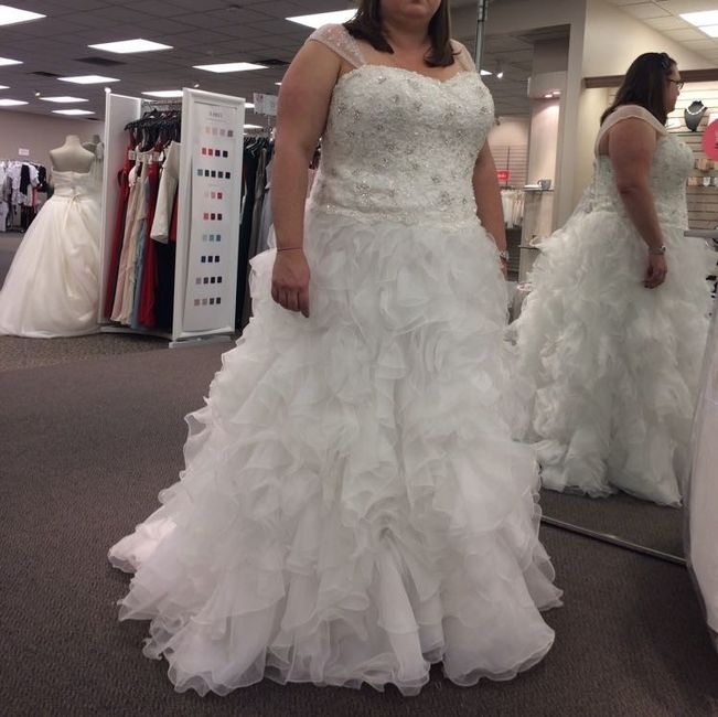 Oleg Cassini Organza Ruffle Skirt Wedding Dress - 8CWG568
