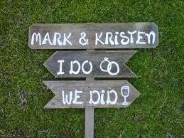 Signs for the Wedding/Reception