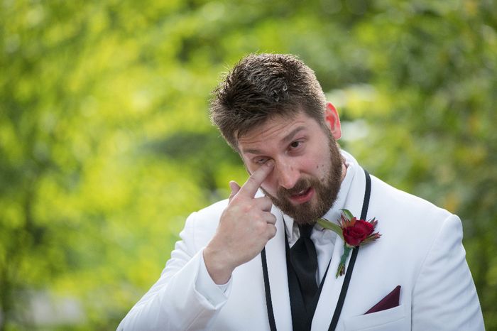 Husband crying