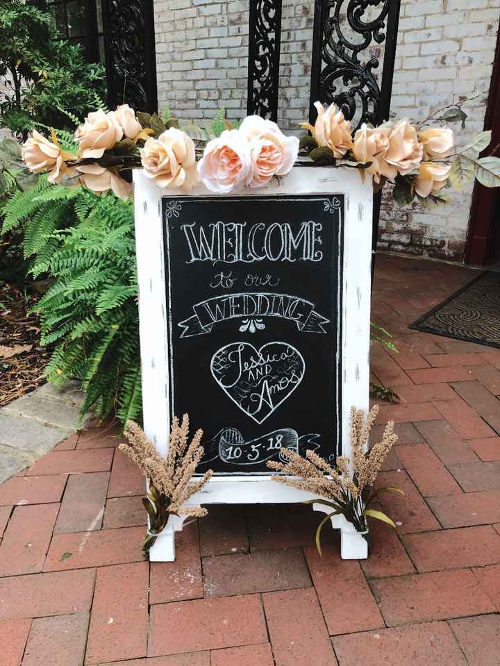 my DIY chalkboard sign