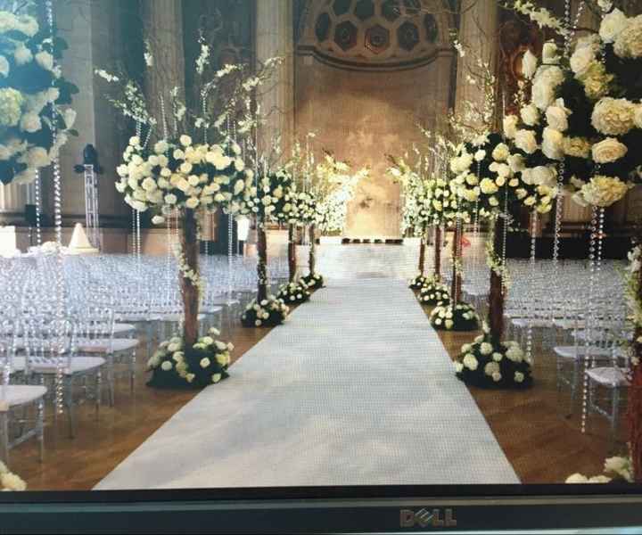 Ceremony flowers doubling as centerpieces?