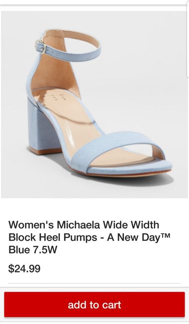 Blue Block Heels - 1