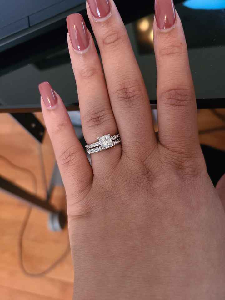 Need wedding band ideas for my pave radiant engagement ring! - 1