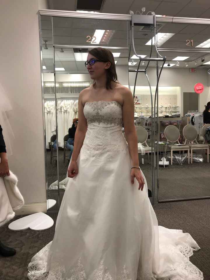 Can i see what your wedding dress looks on you as a size 8-10? - 2