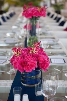 Wedding reception table decor