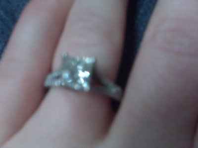 What makes a girl smile again? Dress and Rings:)