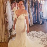 Can i see what your wedding dress looks on you as a size 8-10? - 1