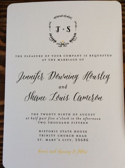 Invitations are here! (Pictures)