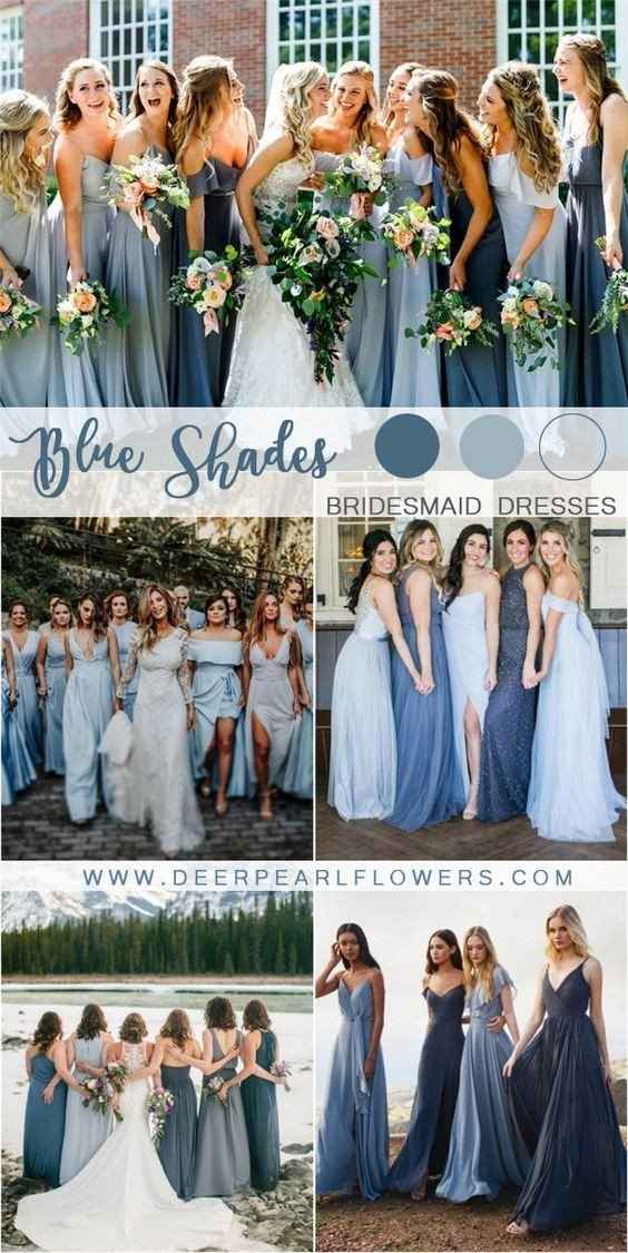I love the multiple shades that could work very well depending on what shade blue dress you want