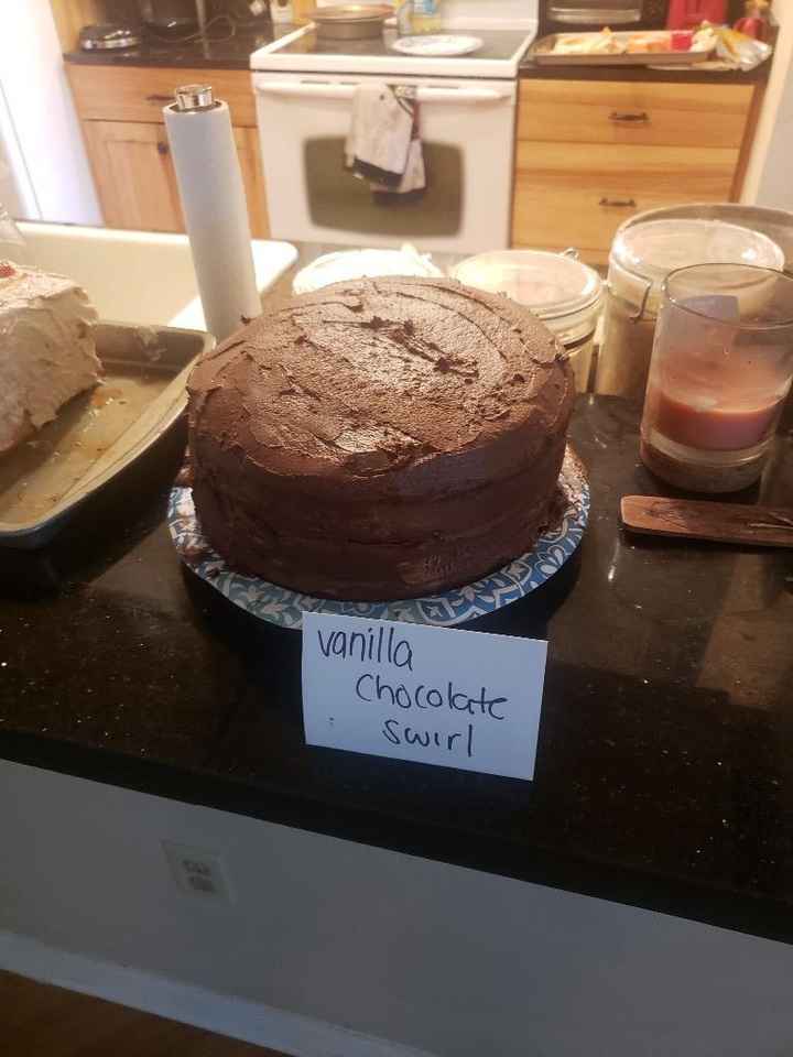 Vanilla Chocolate swirl cake with Mocha mousse and Chocolate Mocha Butter cream