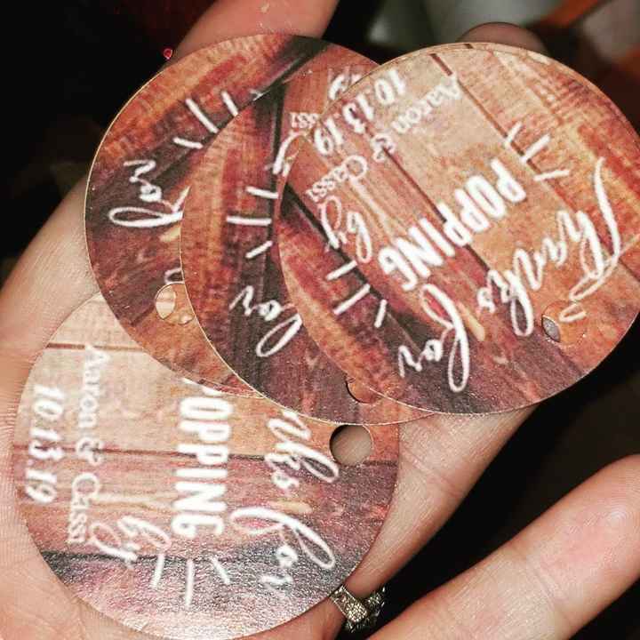 Tags for wedding favors- we are doing popcorn