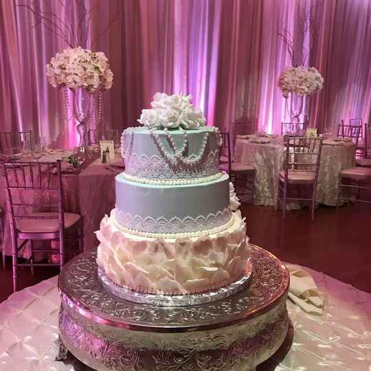 You can see some of the reception area in the back. The cake is included in the price as well so it'