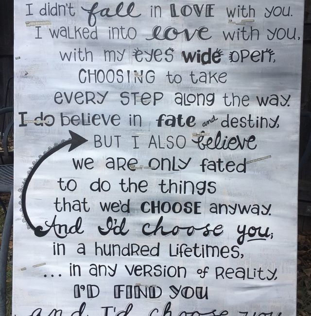 Walking down aisle alone?