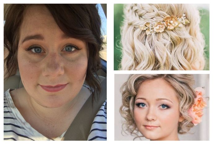 REAL Wedding, Medium/Short Bridal Hair