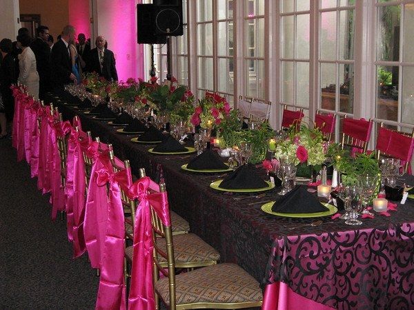 Pink and Black wedding