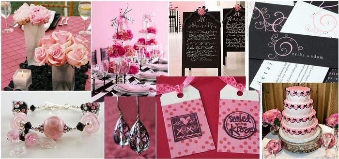 Pink and Black wedding