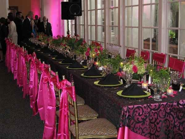 Pink and Black wedding