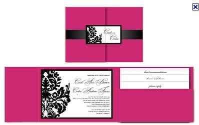 Affodable Pocket Wedding Invitations