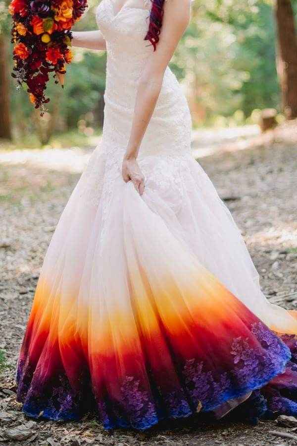 dyed wedding dress