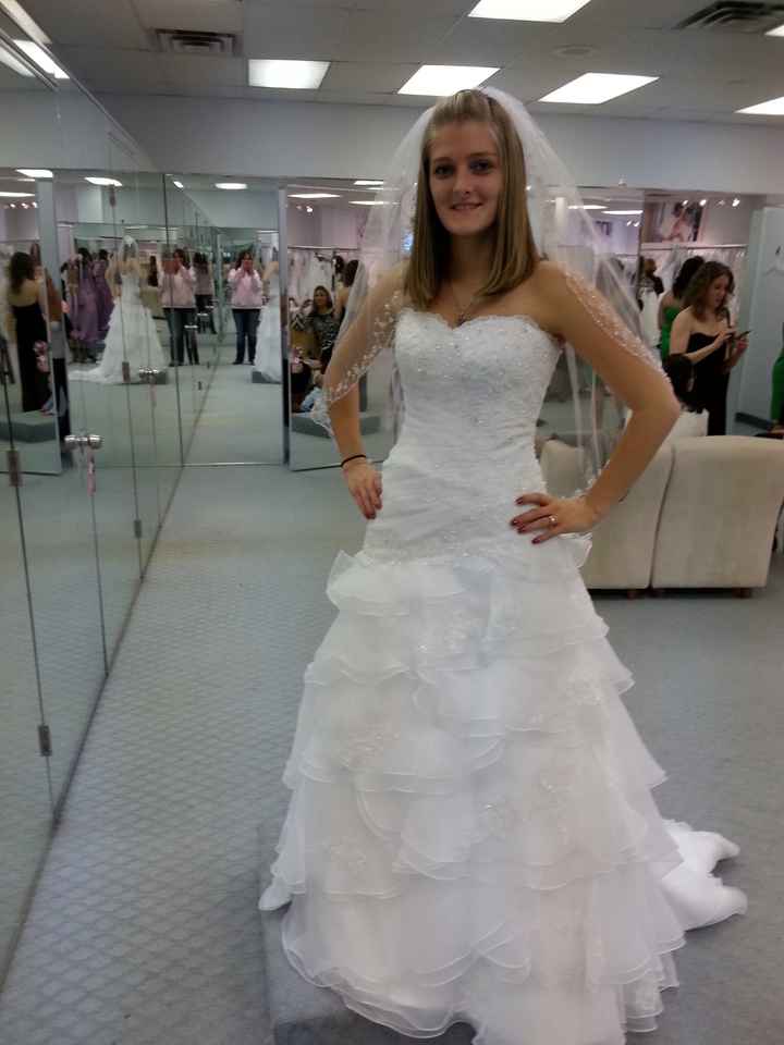 Show me you in your dress versus the model!