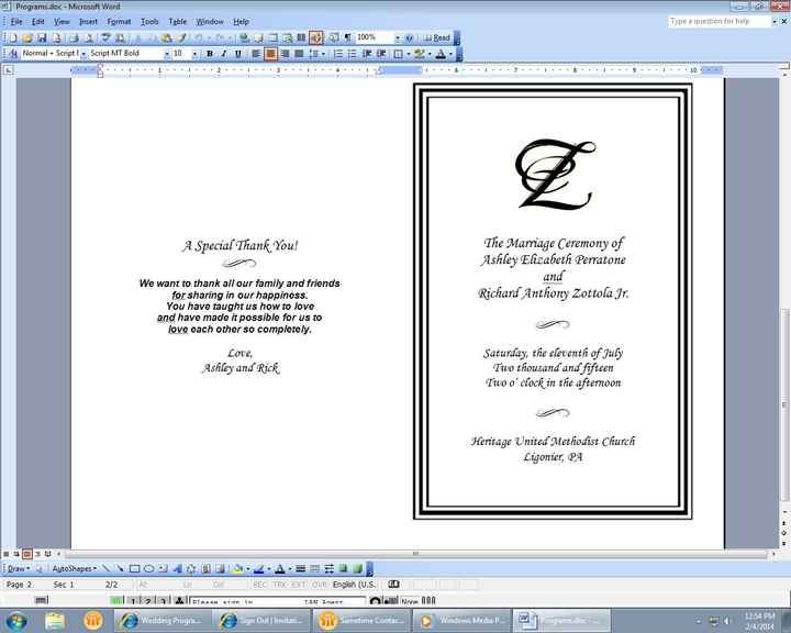 Wedding Programs