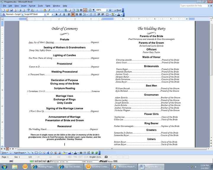 Wedding Programs