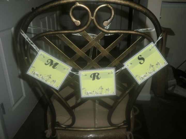 DIY Mr & Mrs hanging chair signs PIC INCLUDED!!!