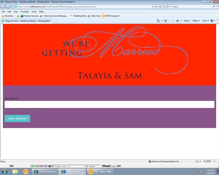 Can you take a look at my Wedding Website? Pretty please? :-)