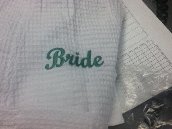 My $5.00 Bridal Robe came ! Pics included