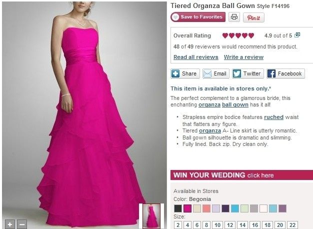 How similar are your bridesmaids dresses to your dress?