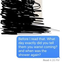 Coed bridal shower payment