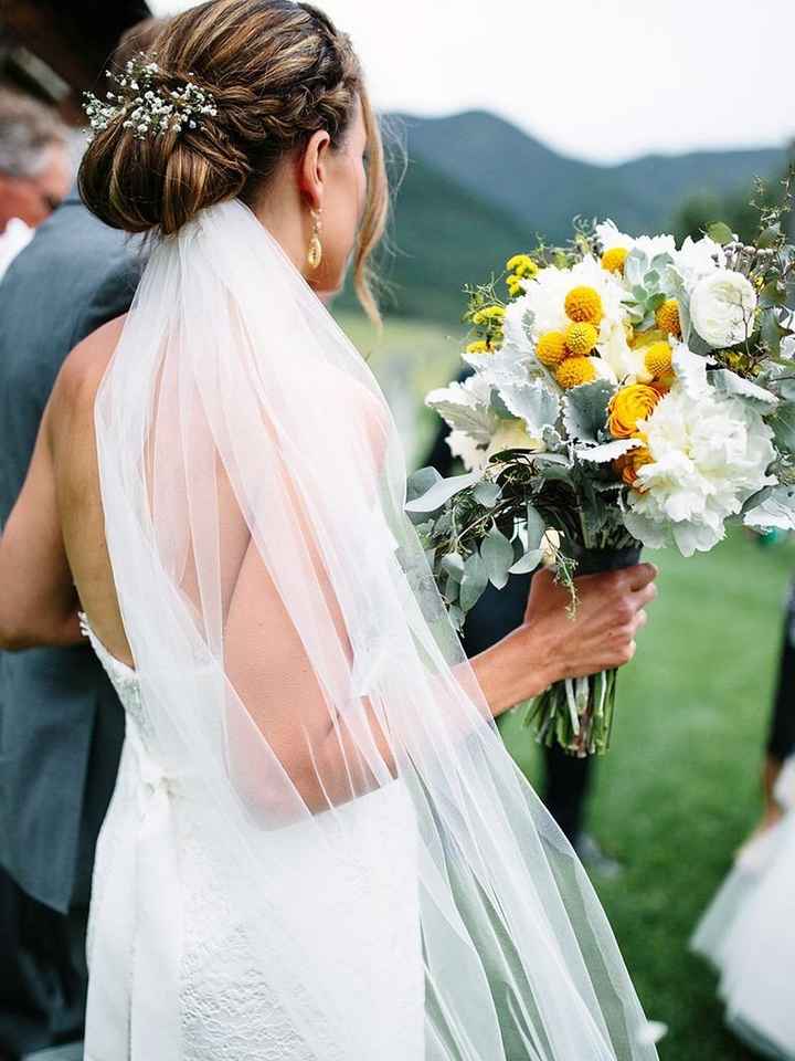 Veil above or below the updo? - 2