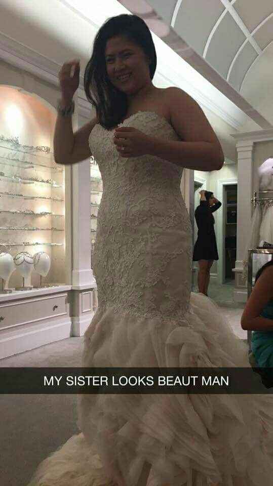 did u show your partner pics of the rejected dresses? (update: show us your rejects!)