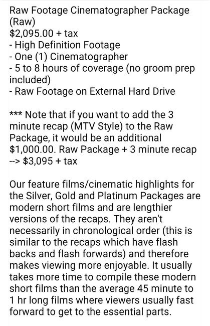 Videographer $$??