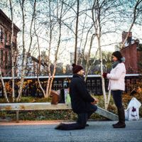 Post a photo of your fiance proposing!