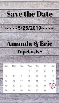 Save the Dates that will be put on magnets and sent out by this weekend.