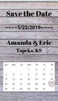 Save the Dates that will be put on magnets and sent out by this weekend.