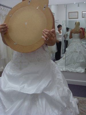 Pictures from today. First time seeing my dress