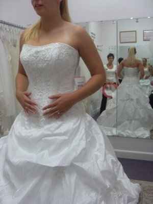 Pictures from today. First time seeing my dress