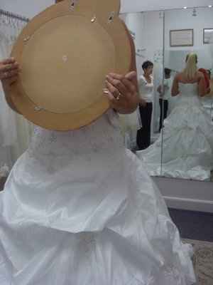 Pictures from today. First time seeing my dress