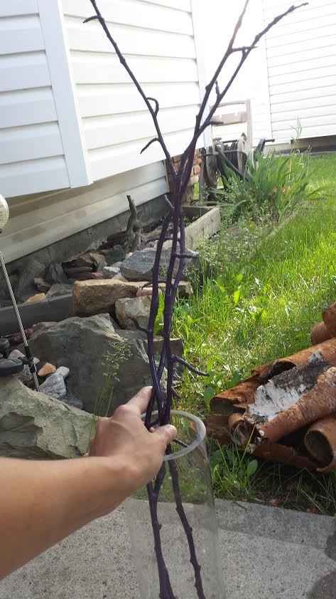 DIY branch centerpieces