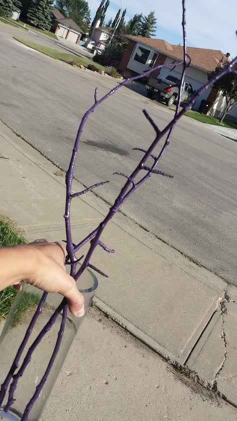 DIY branch centerpieces
