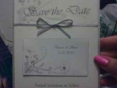 DIY Save the dates-FINISHED =)*PICS*