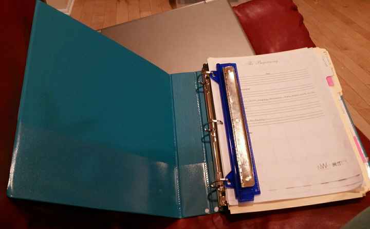 Wedding planner binder