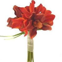 dress and flower bouquet colors