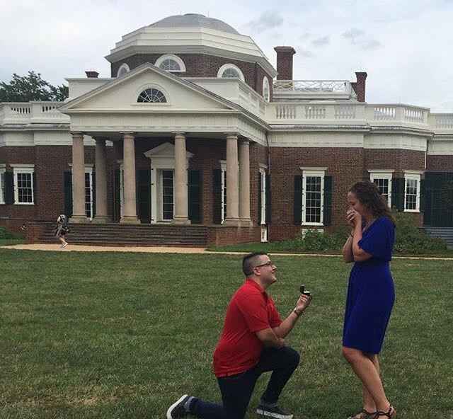 Post a photo of your fiance proposing!