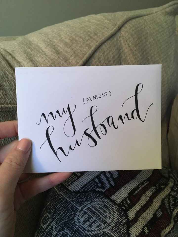 Note to exchange before the ceremony