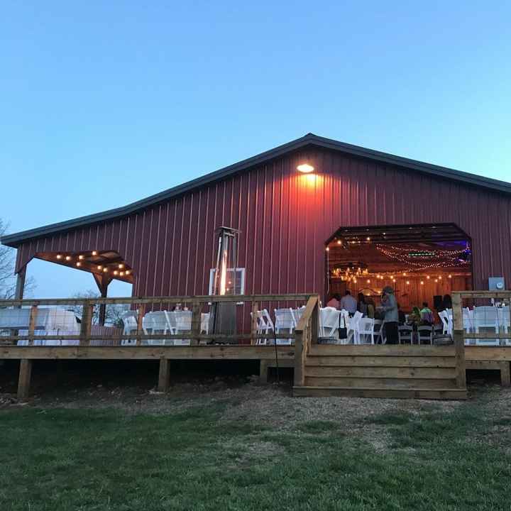The barn had a deck for extra seating and the views were spectacular! DH also set up a cigar bar (he