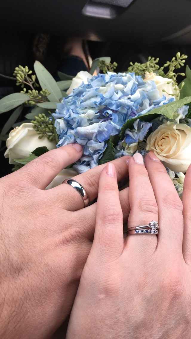 Next day shot with our rings.. it's so weird to look over and see the ring on his finger!
